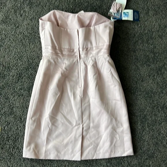 alfred angelo front bow satin strapless dress - Picture 2 of 9